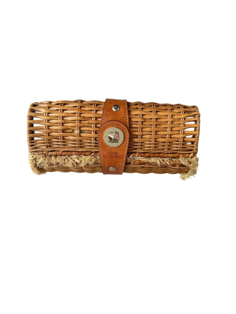 KATE SPADE Vintage Wicker Straw Handbag Clutch - Picture 12 of 12